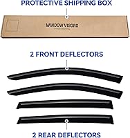 Vista 350 de Viseras de ventana in-Channel, protectores contra la lluvia para 2011-2023 Dodge Charger, visores de ventilación de ventana con deflectores