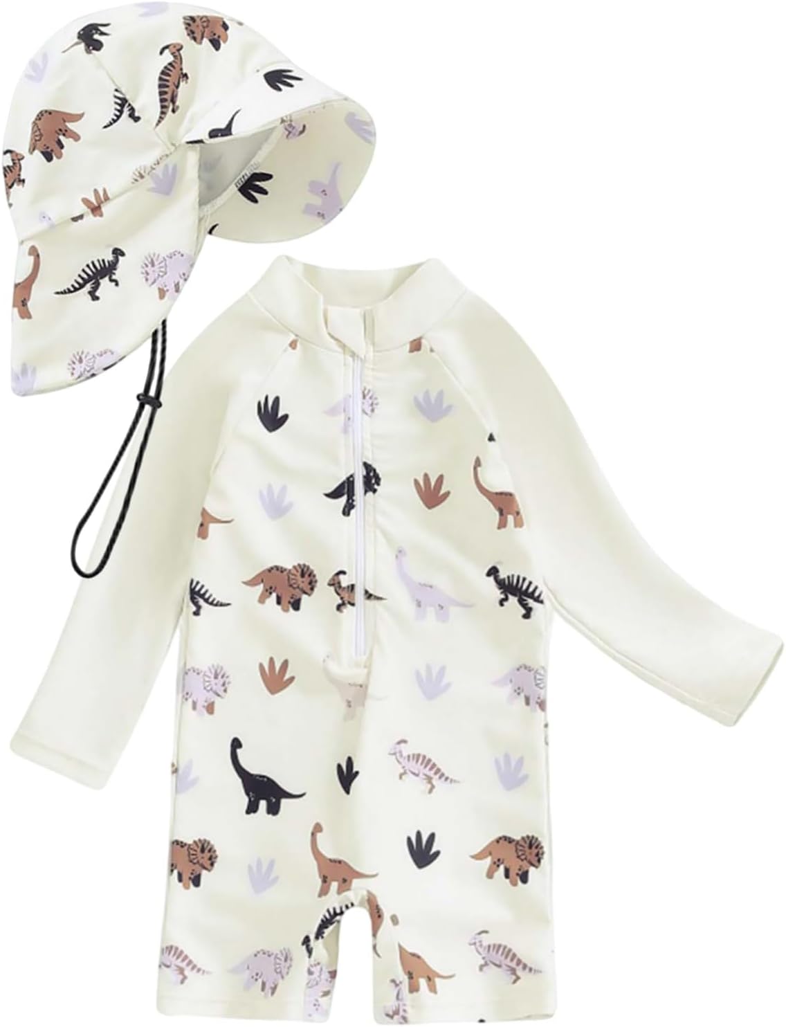 Baby Badeanzug Mit UV Schutz & Sonnenhut - Langarm Schwimmanzug