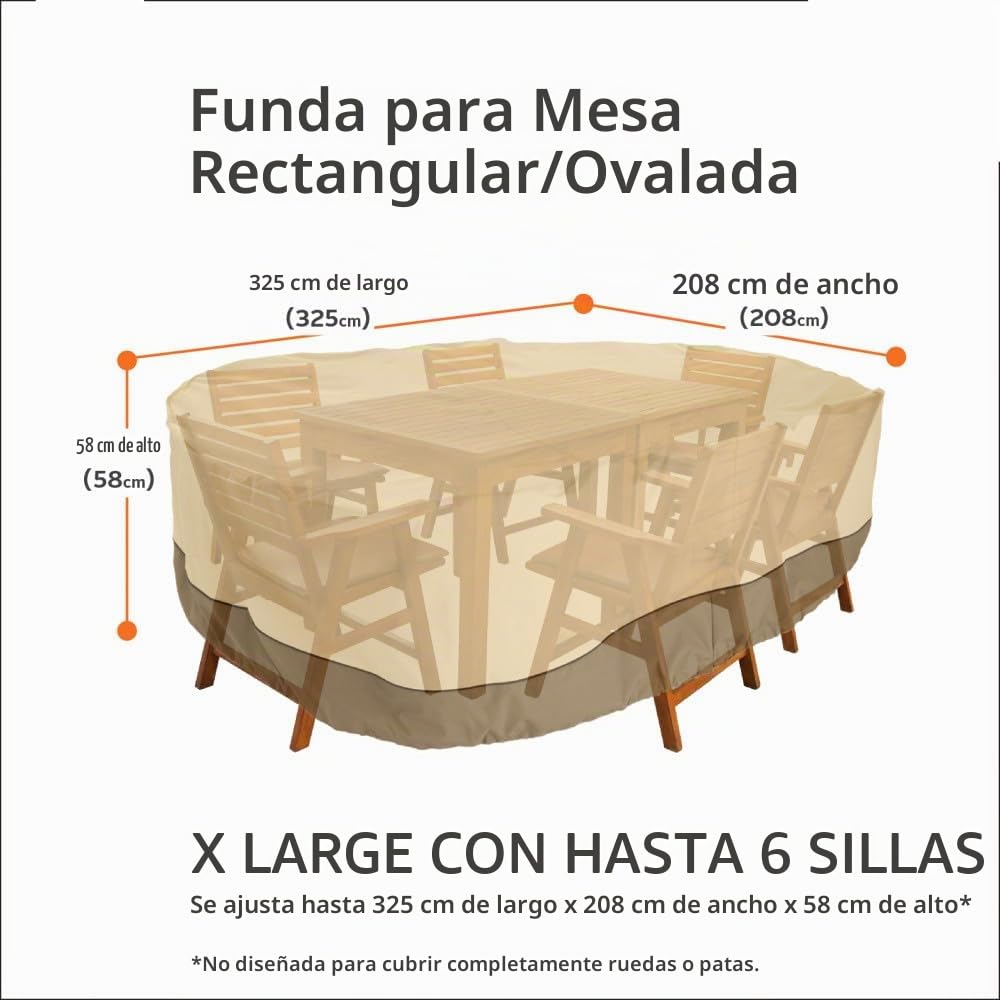 Classic Accessories Veranda 70942 Funda para Mesa Y SILLAS – XL