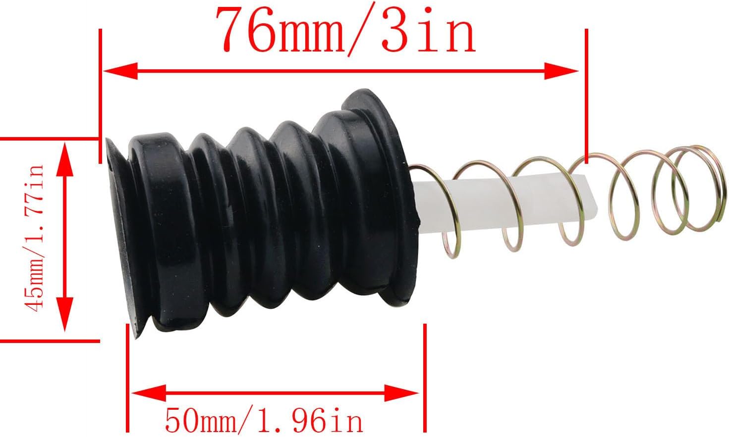 CHENJIN 2PCS Washing Machine Drain Spring Pull Switch 76x45x50mm Drain Valve Plug Fitting Rubber Seal Plug Replacement For Semi-Automatic Double Drum Washing Machine Drain Valve Black