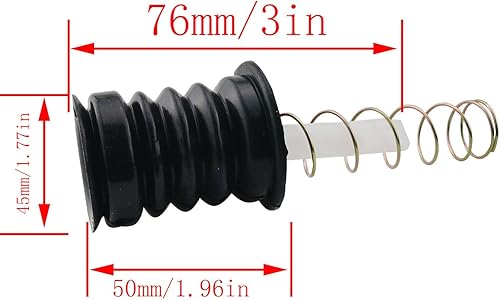 Miniatura 2 de CHENJIN Interruptor de extracción de resorte de drenaje para lavadora, 2.992x1.772x1.969 in, tapón de válvula de drenaje, repuesto de tapón de sello