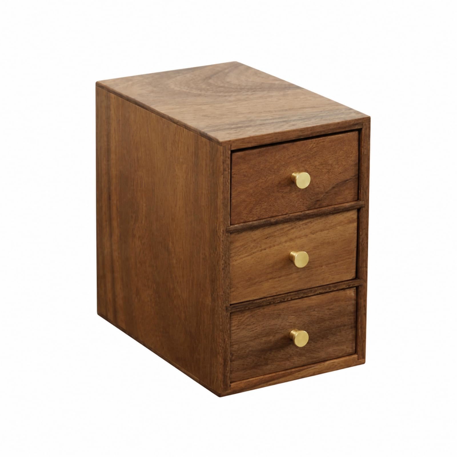 rockible Cassettiera in Legno Legno Scuro | Design Compatto Salvaspazio, Organizzatore da Scrivania con Cassetti, Organizzatore da Tavolo con Cassetti