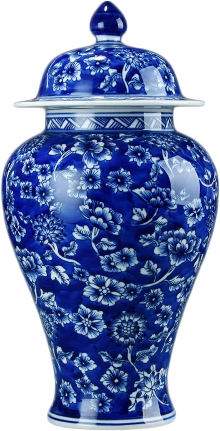Ceramiczny ręcznie malowany zbiornik antyczny niebieski i biały wazon porcelanowy wazon w stylu chińskim dekoracja salonu