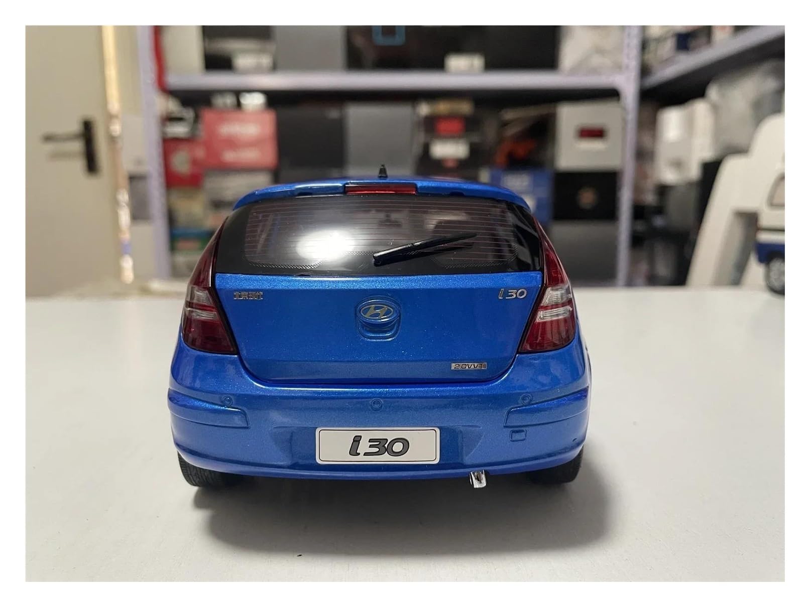 Metallo Scala Replica 1 18 Per Collezione Auto In Lega Blu Hyundai I30 2009 Di Pechino, Modello Statica Decorazione Souvenir Hobby Veicoli Giochi Set