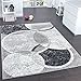 Produktbild Paco Home Designer Teppich Wohnzimmer Teppich Kreis Muster in Grau Creme Preishammer, Grösse:60x100 cm