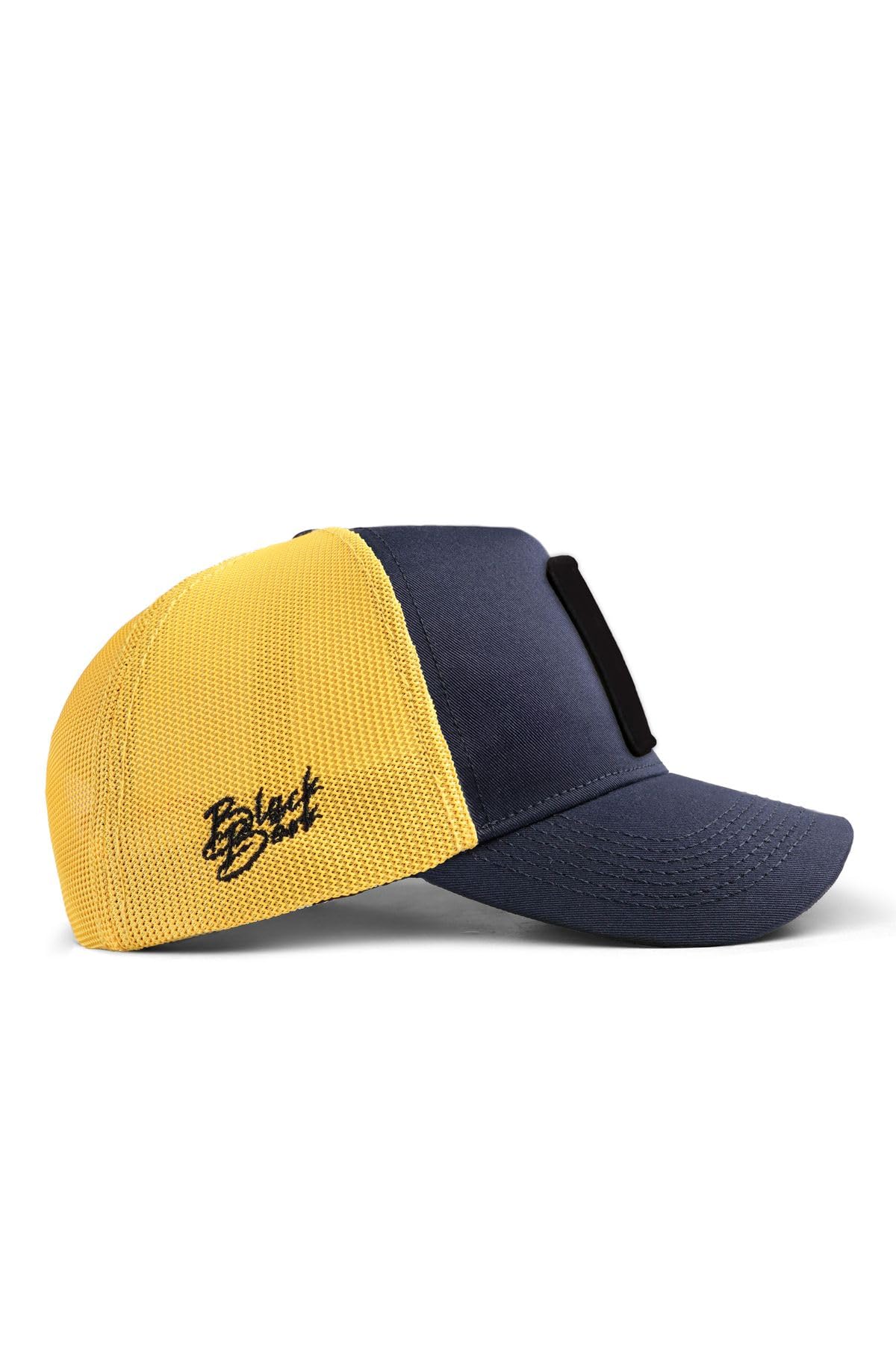 Gorra Marino-Amarillo Trucker - Gorra con Parche Intercambiable, Unisex, Talla Única