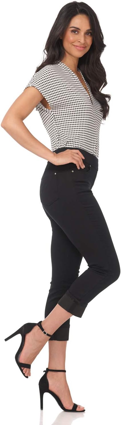 Rekucci Secret Figure Denim Women's Pull-On Slim Fit Cropped 4 Season Jean - Image 2