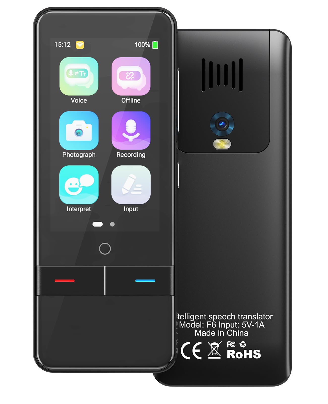 Language Translator Device No WiFi Needed, Instant Two-Way Voice Translator for All Languages, 139 Languages Online Offline Voice Text Photo Translation for Travelling Learning Business