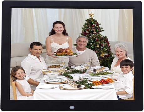 Digital Photo Frame Zoll 1024x768 mit MP3-Musik und MP4 Video LED Electronic Album Screen mit Remote Control Gift for LoveBlack