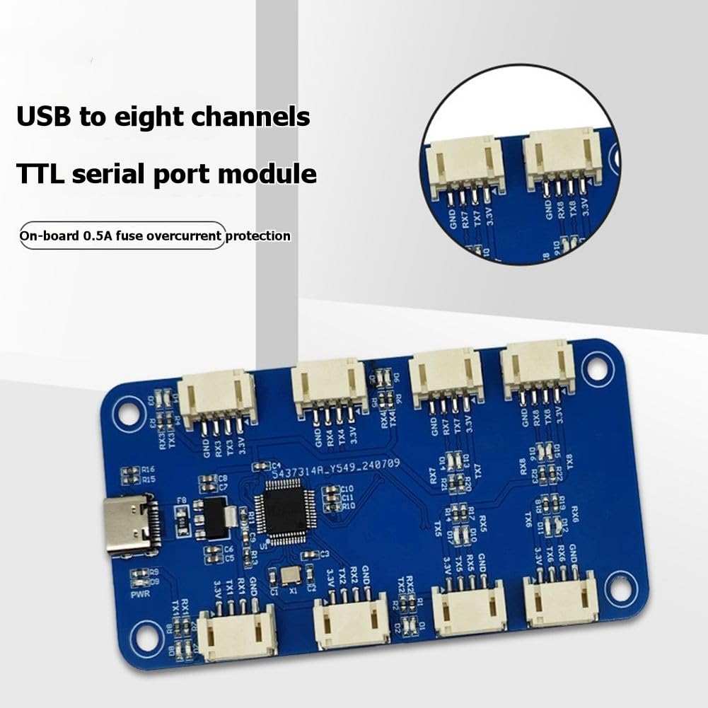 Modulo Seriali USB A 8CH Ttl con Interfaccia Type-C Alta velocità Chip CH348 Modulo di Espansione Porta Seriale
