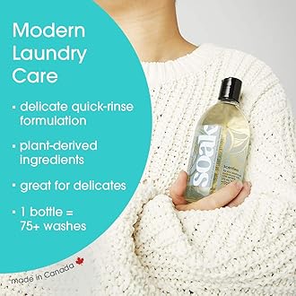Soak Laundry Soap – No Rinse, Plant Derived Hand Wash Detergent - 375 ml / 12 fl. oz, 75+ Washes (Wild Mint)