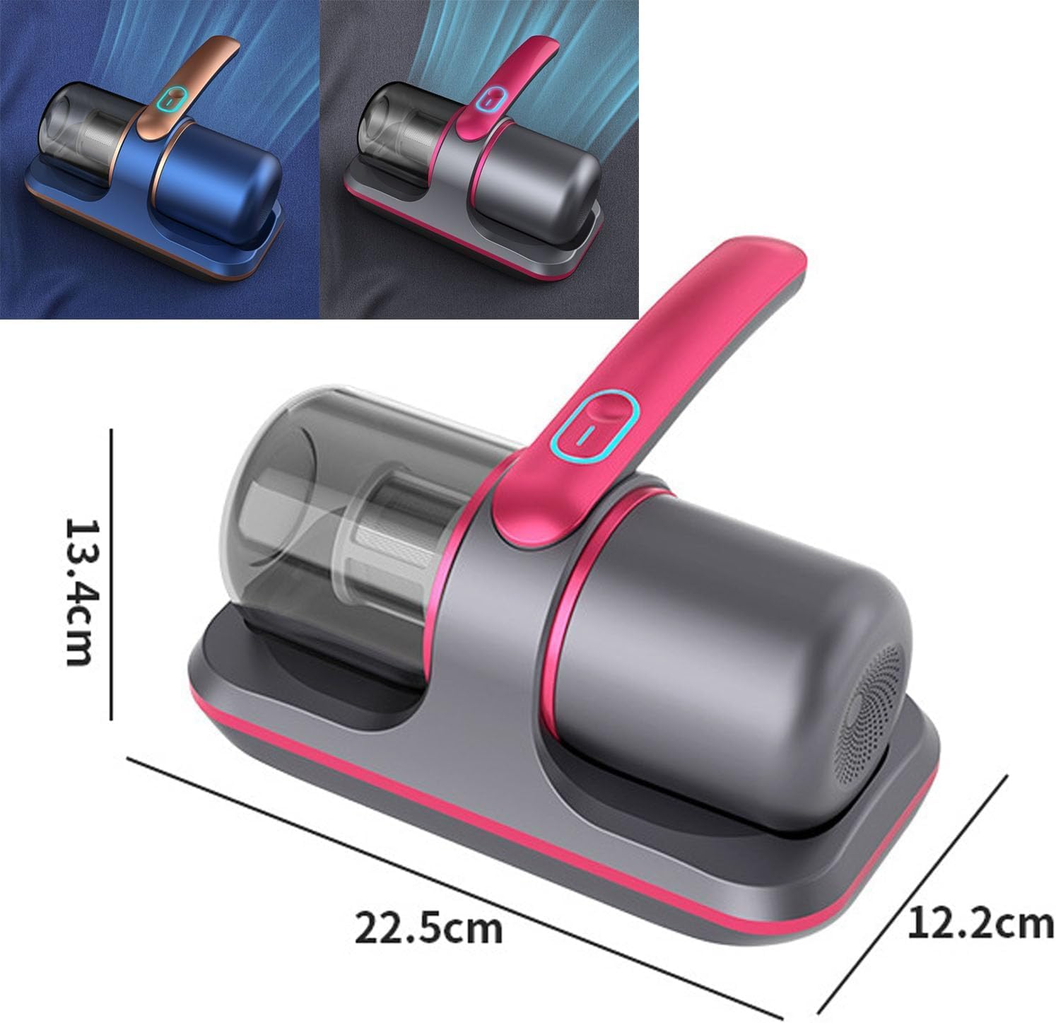 Aspirapolvere per materassi, strumento per la rimozione degli acari forti ad alta frequenza per uso domestico, aspirapolvere per letto portatile, strumento per la rimozione dell'aspirapolvere senza