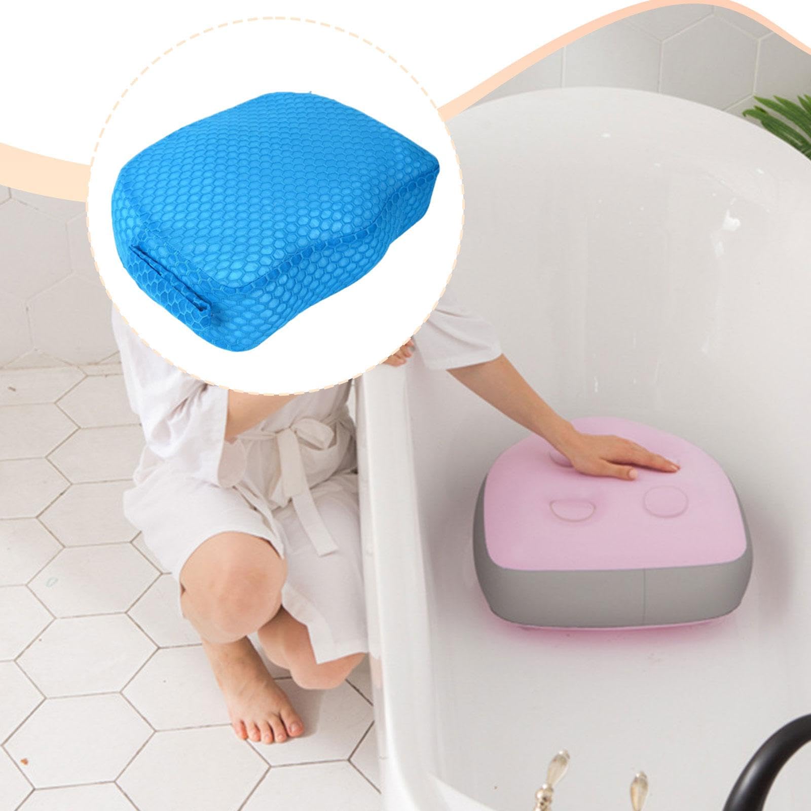 Baoblaze Rialzo per Sedile idromassaggio, Sedile Spa, Cuscino Comfort Portatile e Imbottito per Interni ed Esterni, Hotel, sgabelli da Doccia, Blu