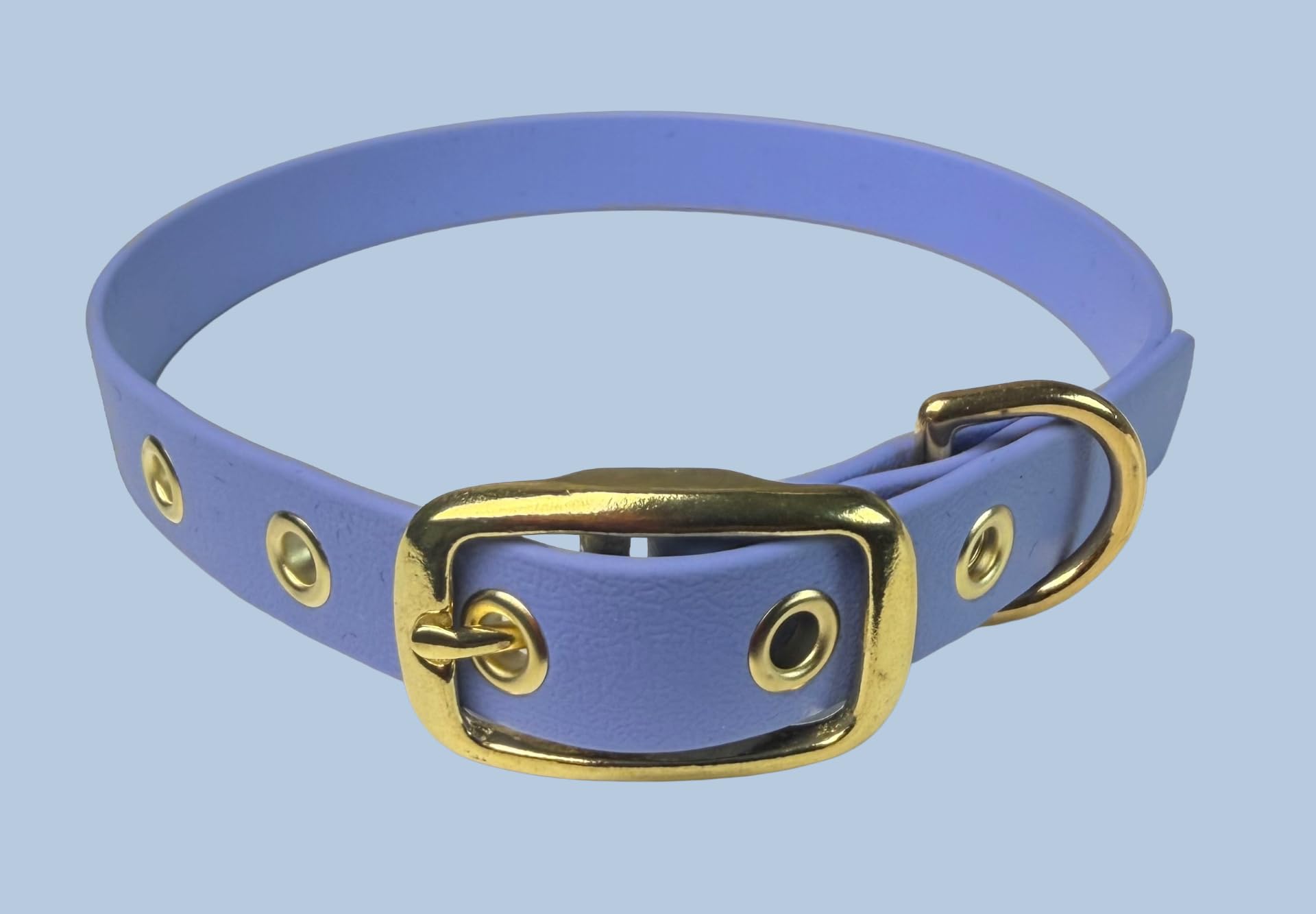 Genuine Biothane Waterproof webbing adjustable Dog Collar by eSKay with buckle. (Periwinkle, Large 19-23 inches)