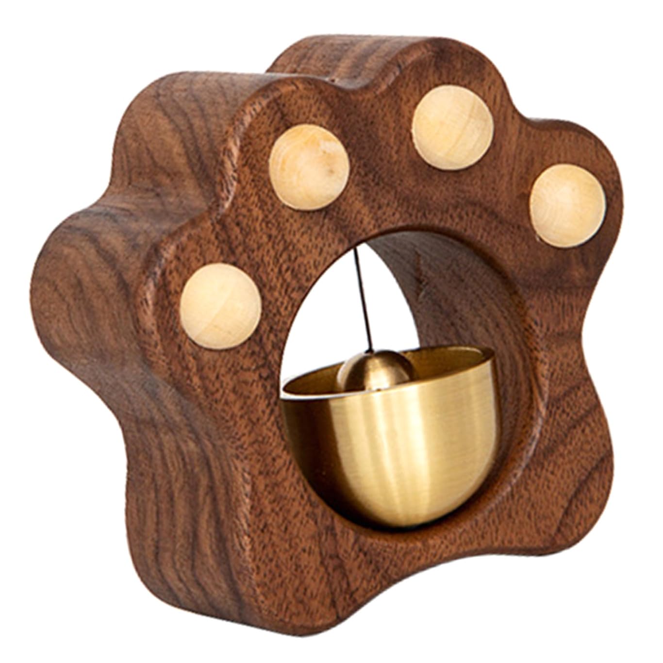 Sonnette de porte patte de chat en bois pour animer vos tables de fêtes et comptoirs