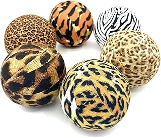29 Ceramic Balls Decor Ideas That Add Texture And Character 49 3” Welcome to The Jungle Safari Animal Print Fabric Wrapped Balls- Zebra...