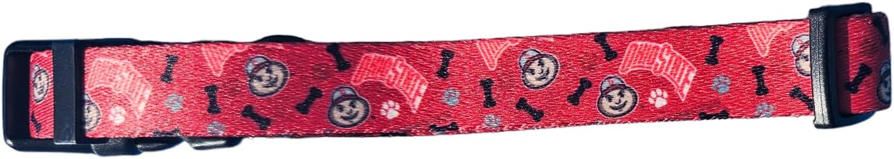Ohio State Brutus Buckeye Paw Prints Dog Collar (Medium)