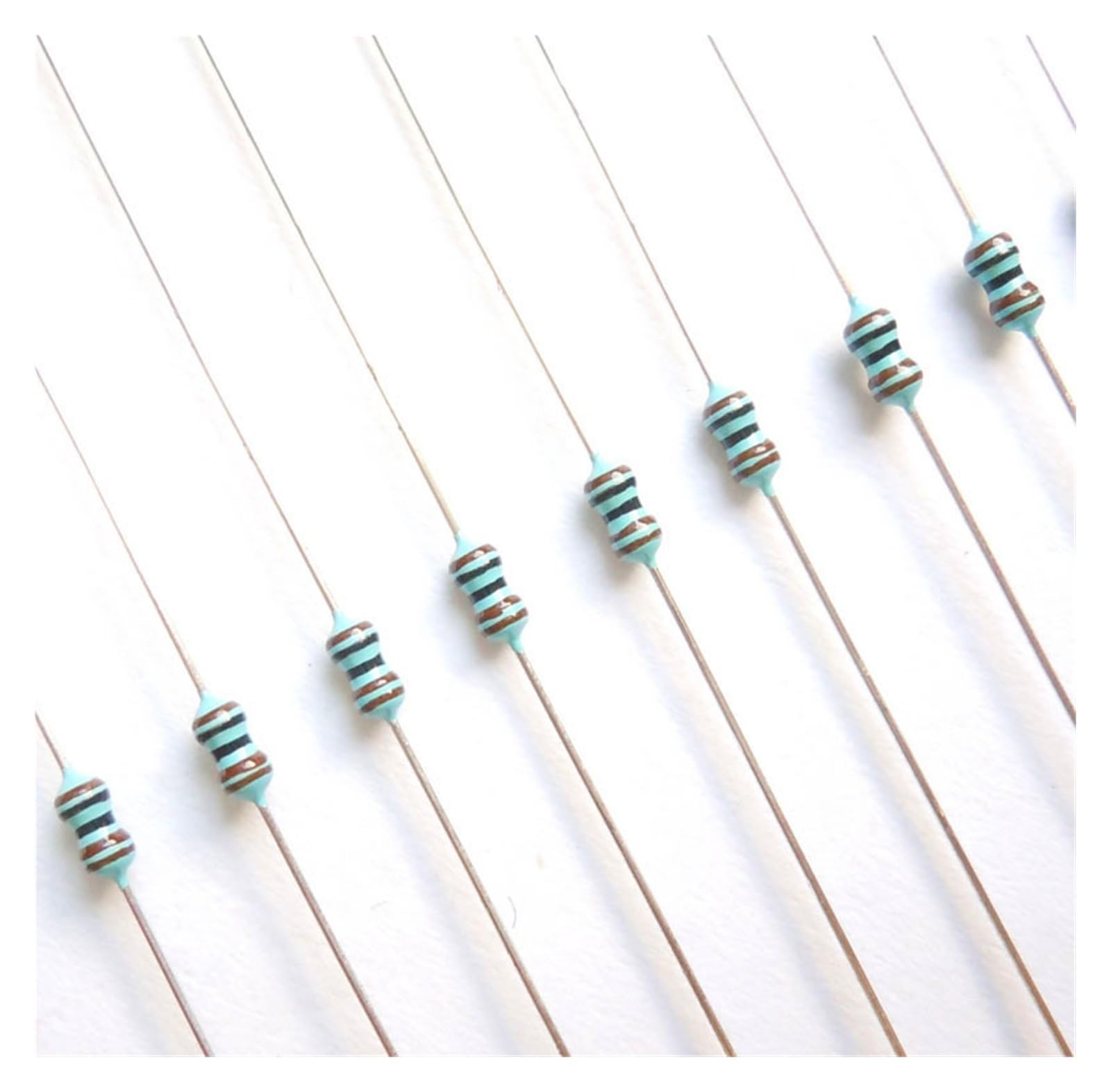 Kit resistenze 1/6w 1 1,2 1,5 1,8 2 2,2 3 3,3 4,7 5,1 6,8 10 100 47 1k 10k 100k 47k 470 470k Ohm 1/8w 0,125w Resistore a Film Metallico (Color : 1pc, Size : 1 Ohm)