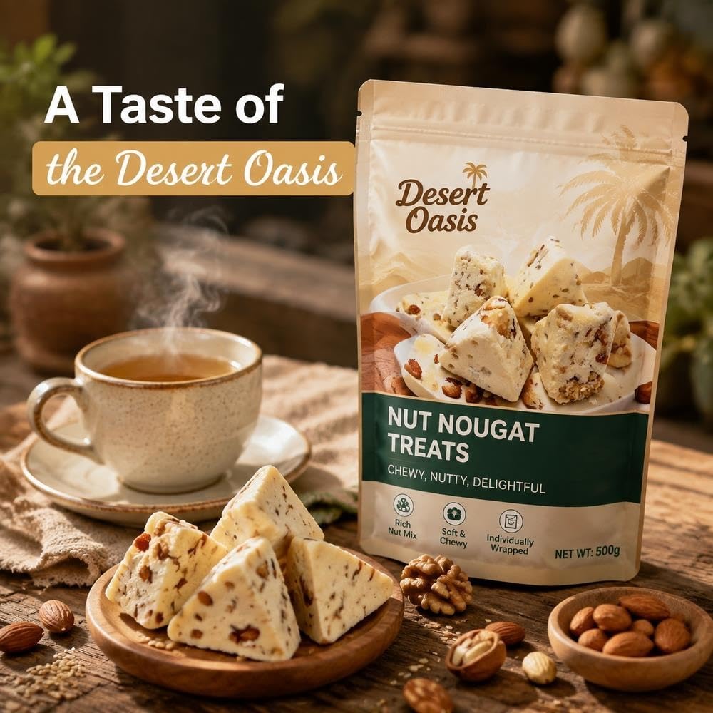 Bloques de leche de camello y nueces 500g, snack lácteo masticable