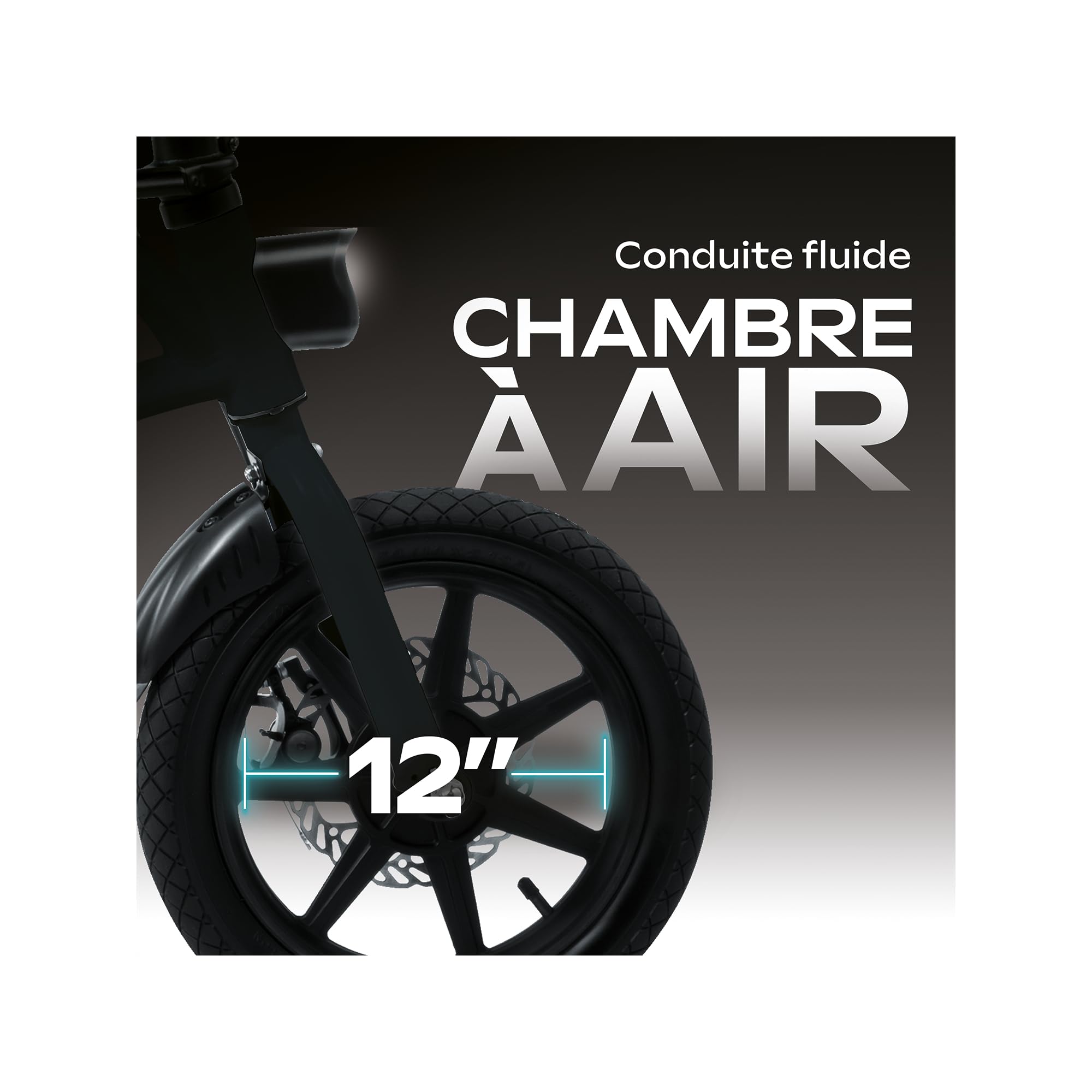 UrbanGlide Draisienne Électrique Adulte 120 – Moteur 250W - Autonomie 18 km - Roues 12" Gonflables - Batterie 42V/5.2Ah - Poids 15Kg