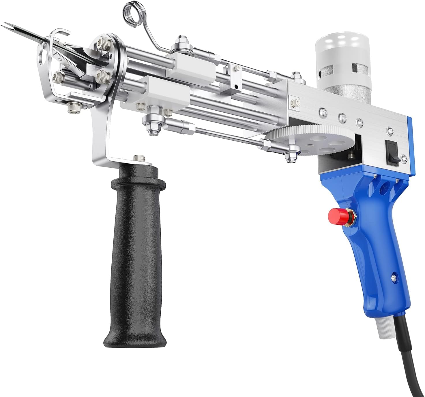 Kacsoo Cut Pile Tufting Gun, Electric Rug Tufting Gun,Handheld Knitting Rug Gun(Blue Cut Pile),Gift for DIY, with 5-40 Stitches/Sec 100V-240V