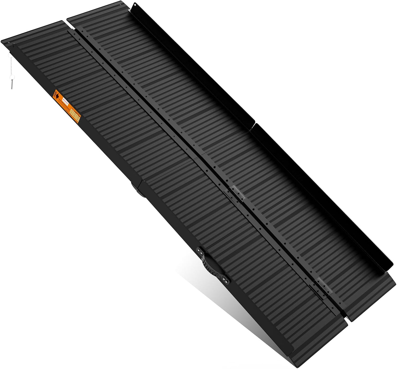 Black Aluminum Ramp 7FT, With Non-Slip Surface Wheelchair Ramp, Folding Portable Wheelchair Ramps for Home Steps,Scooter Ramp for Car, Stairs, Doorways, Curbs, 800 LBS Weight Capacity, 28.3" W x 84" L Metal 7FT(Using height 7-21'')