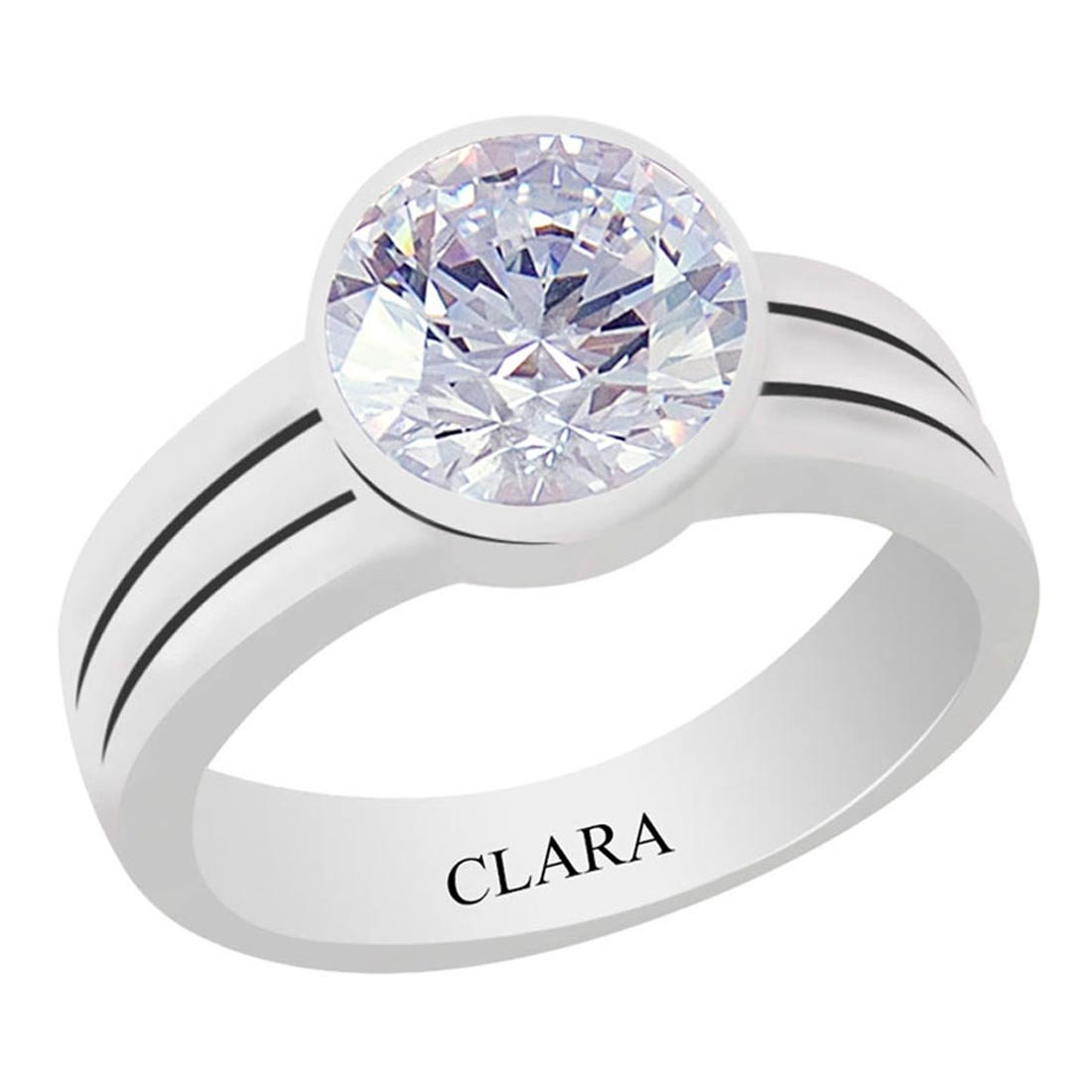 Clara Certified Zircon 9.3cts or 10.25ratti Stunning Silver Ring for Men and women-18 (B0DDJ7ZNZF) Amazon Price History, Amazon Price Tracker