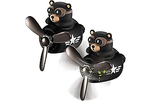 Cartoon Bear Car Air Freshener - Pilot Black Automotive Air Outlet Fan