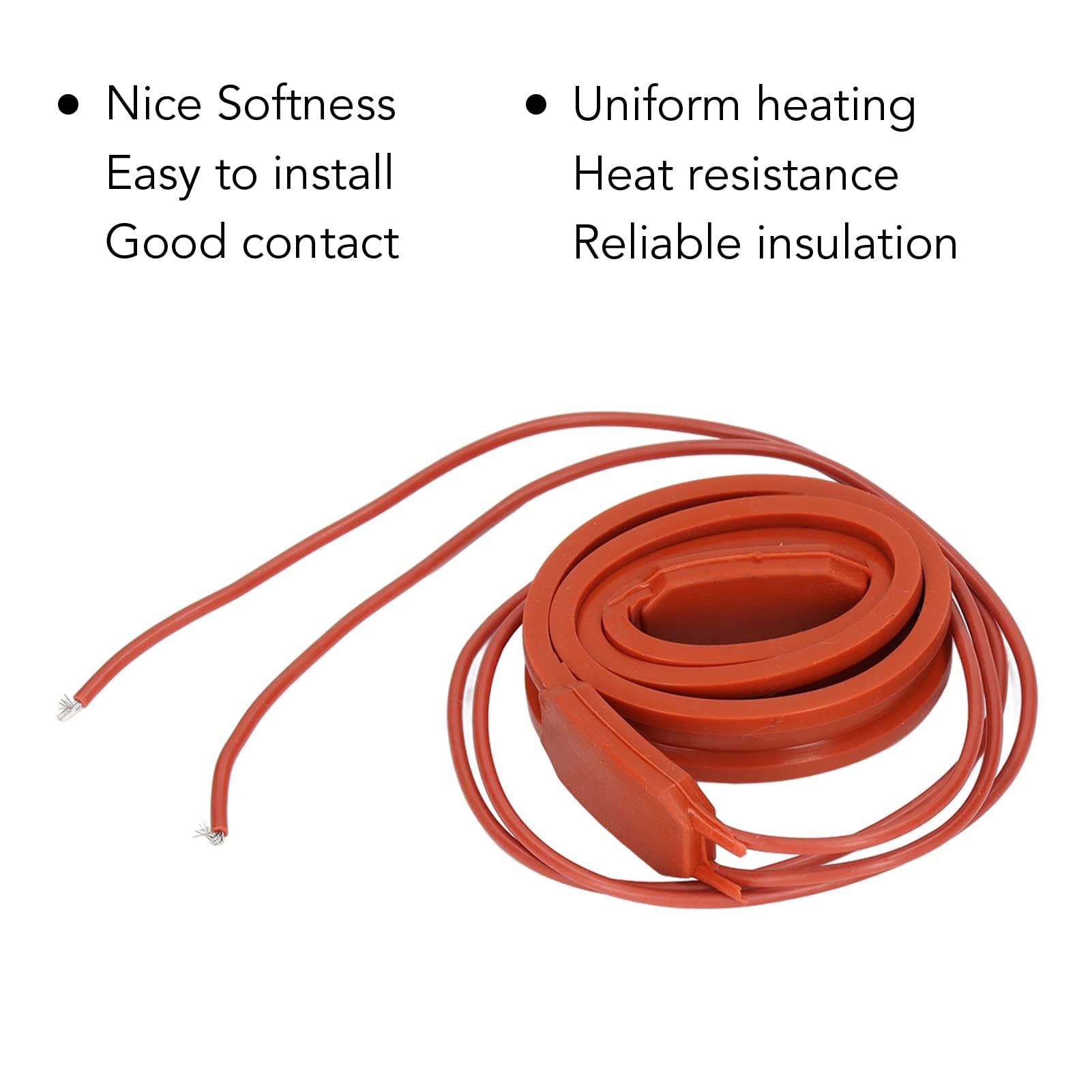 LiebeWH Nastro Riscaldante in Silicone Riscaldatore Flessibile Cavo Scaldante in Gomma Antigelo Nastro Autoregolante per Compressori Aria Condizionata 220V