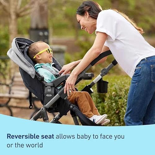 Miniatura 4 de Graco Modes Closer Sistema de viaje con asiento para auto SnugRide 35 Lite LX & Slide2Me de altura ajustable, reversible, ligero, plegado de un