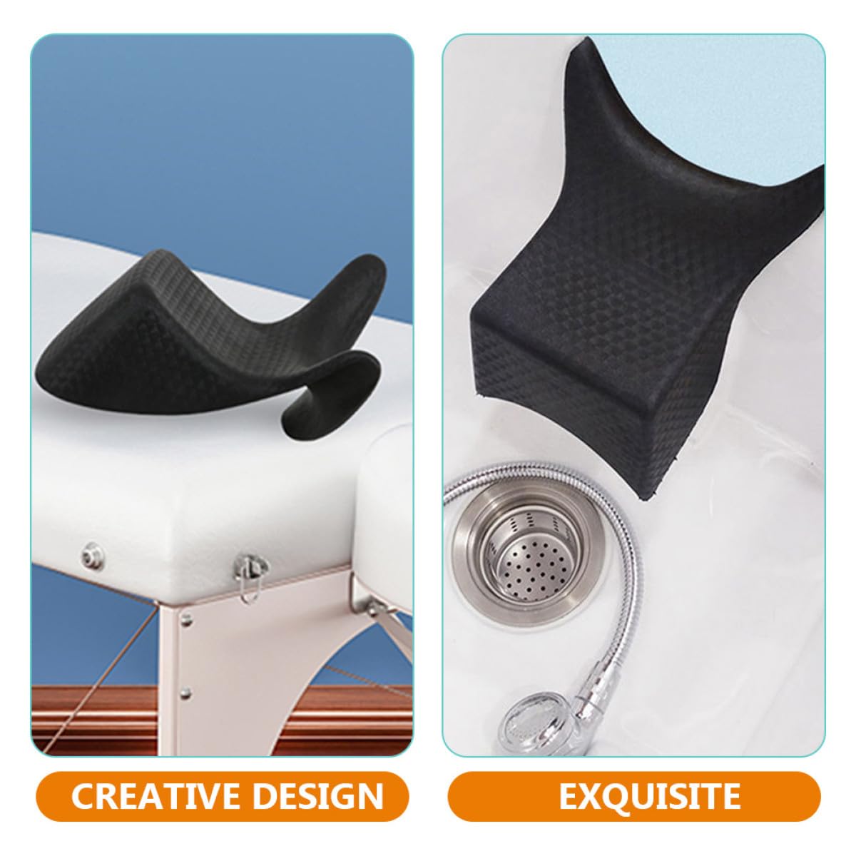 Uonlytech 2 Unidades Reposacabezas para Salón de Peluquería y SPA Almohada de Bañera Soporte Cuello Cómoda y Estable para Lavado de Cabello en Camas de Champú