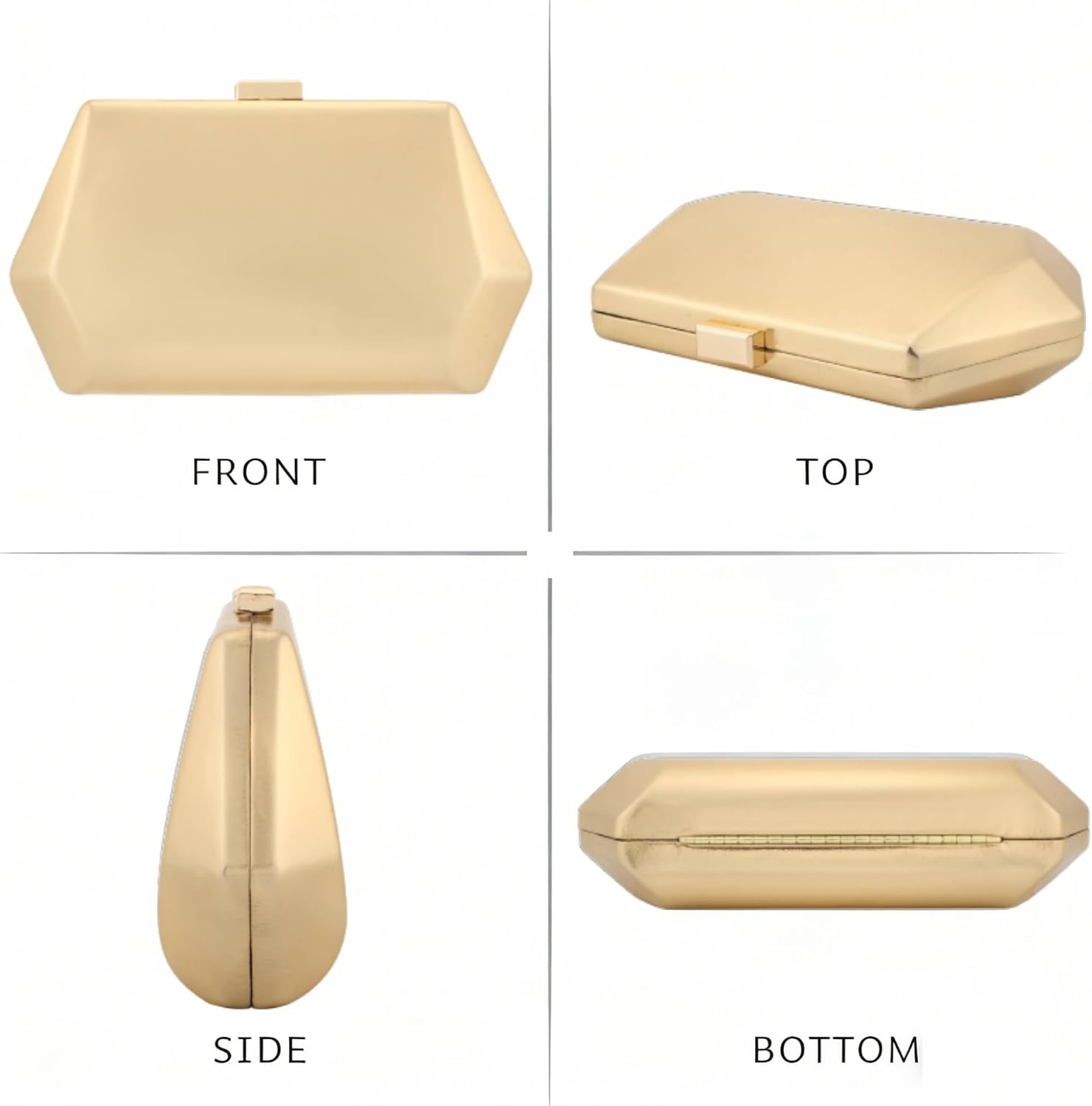 jessie Clutch Purses for Women Formal, Acrylic/PU Leather Evening Bag with Chain, Handbag for Weddings Party Prom