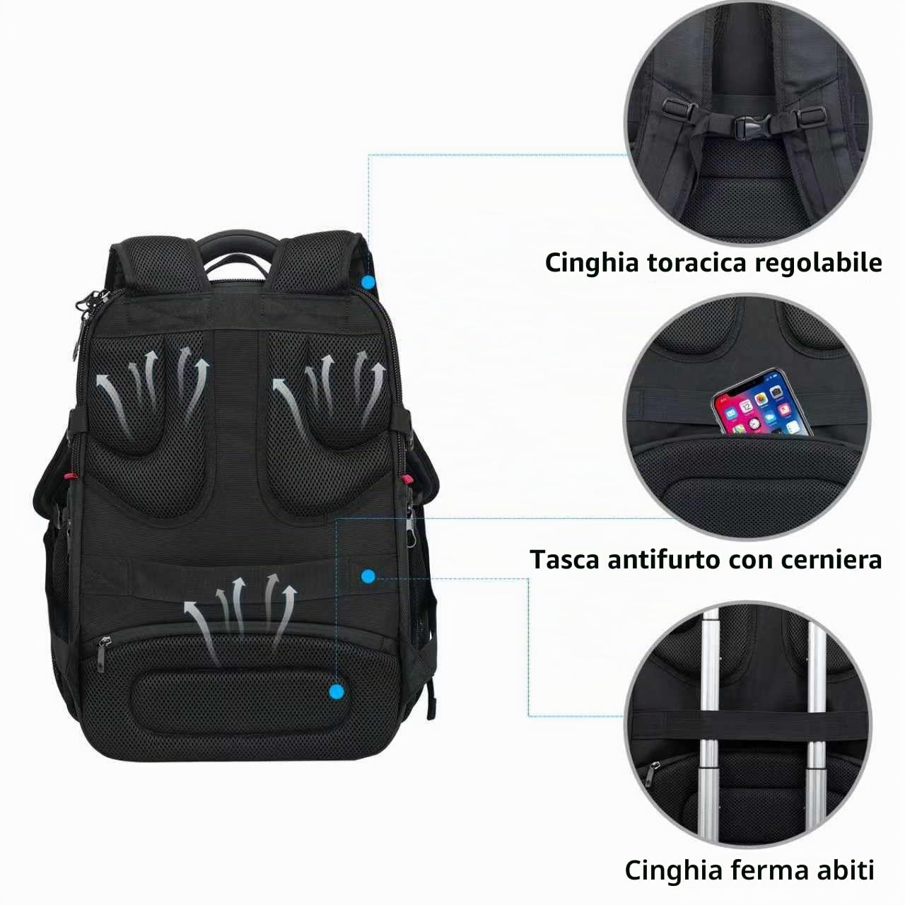KROSER Zaino da viaggio per laptop