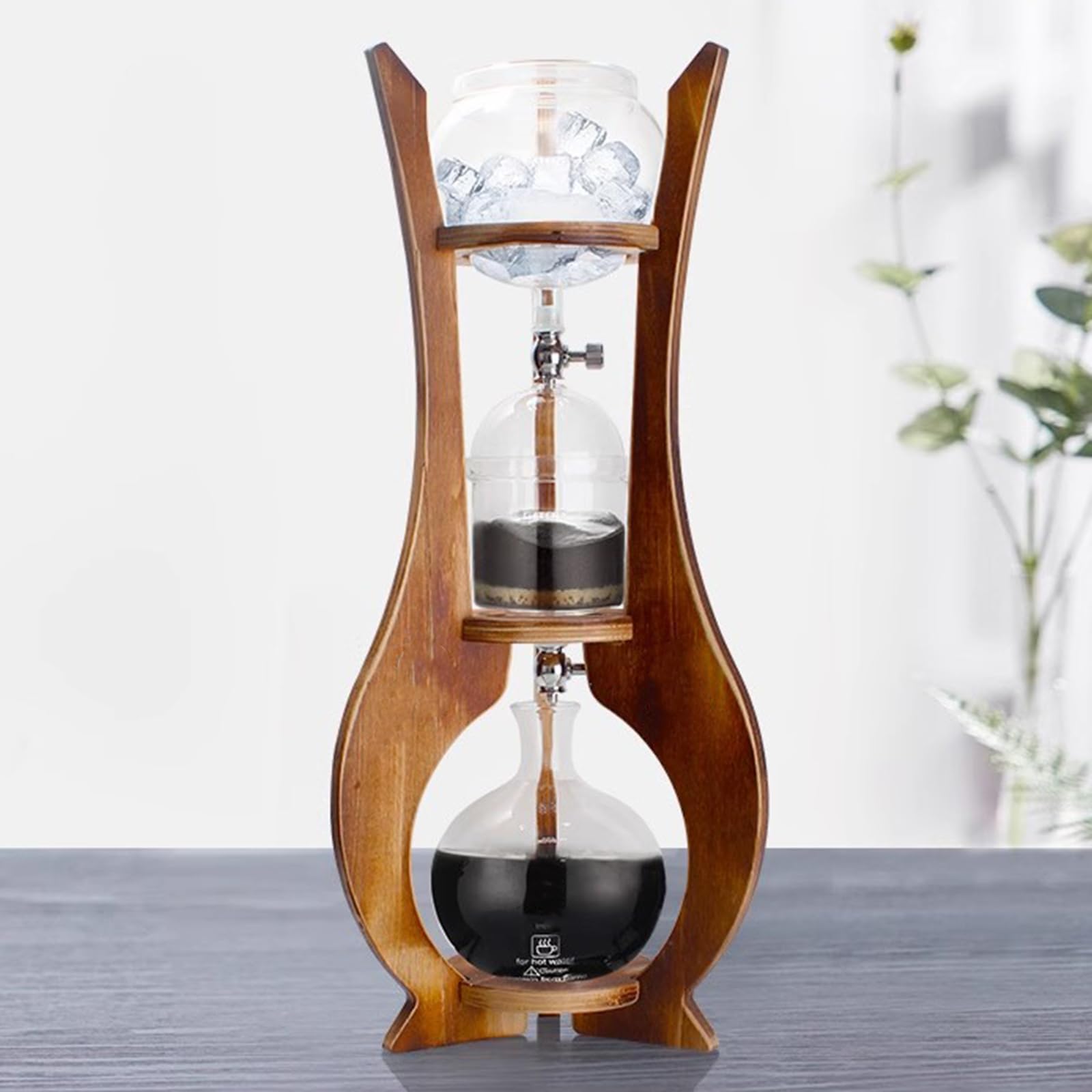Wieża Do Parzenia Kawy Mrożonej Cold Brew, Pojemność 600 Ml, 6-8 Filiżanek, Dripper Do Kawy Z Lodem, Blokada Aromatu I Dwa Zawory, Drobna Filtracja I Zrównoważona Ekstrakcja, Dla Miłośników