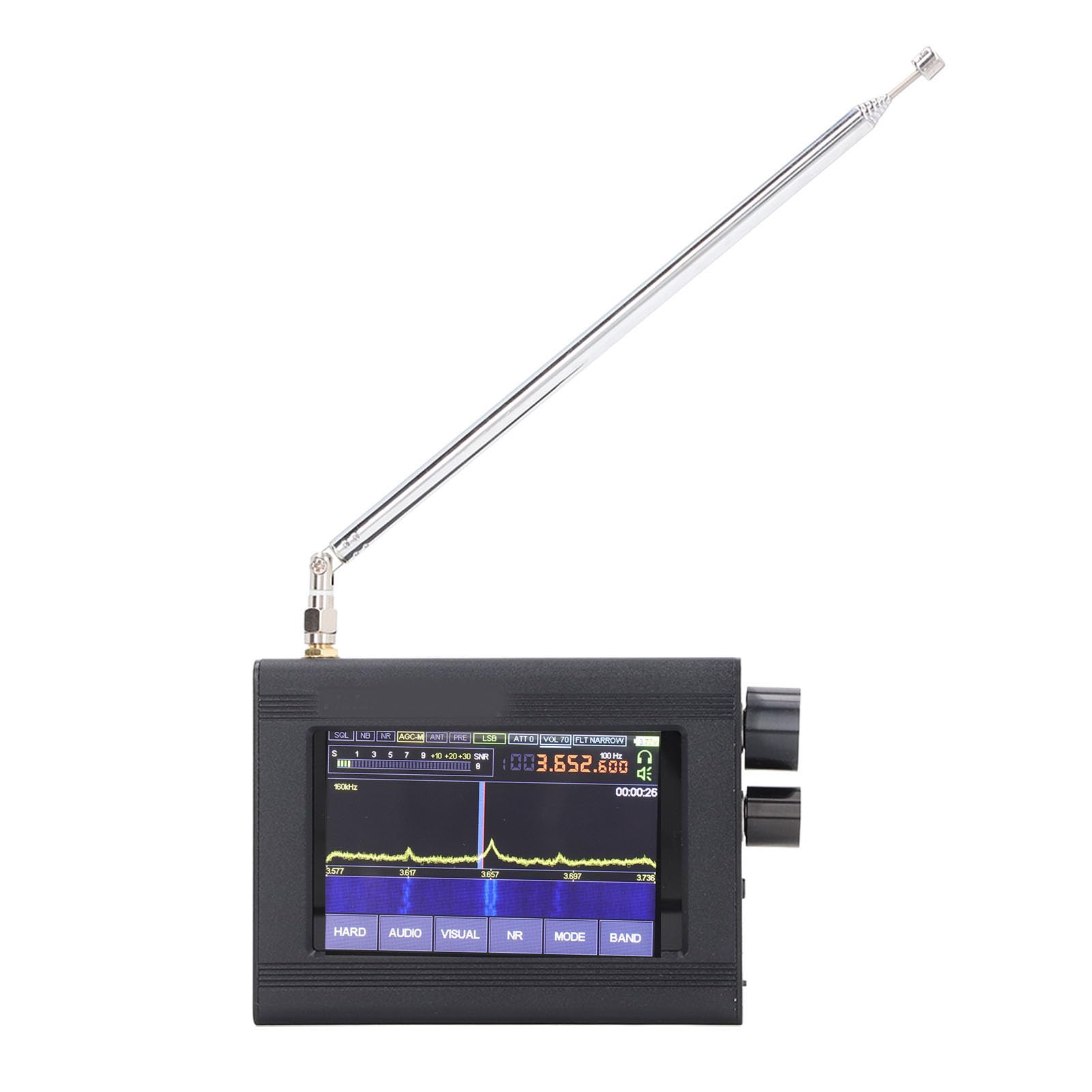 SDR-Empfänger, SDR-Empfänger, Funkempfänger, 3,5-Zoll-LCD-Touchscreen, Software-Definition, Funkempfänger, AM, SSB, NFM, WFM, Voll, Av-Receiver und Verstärker