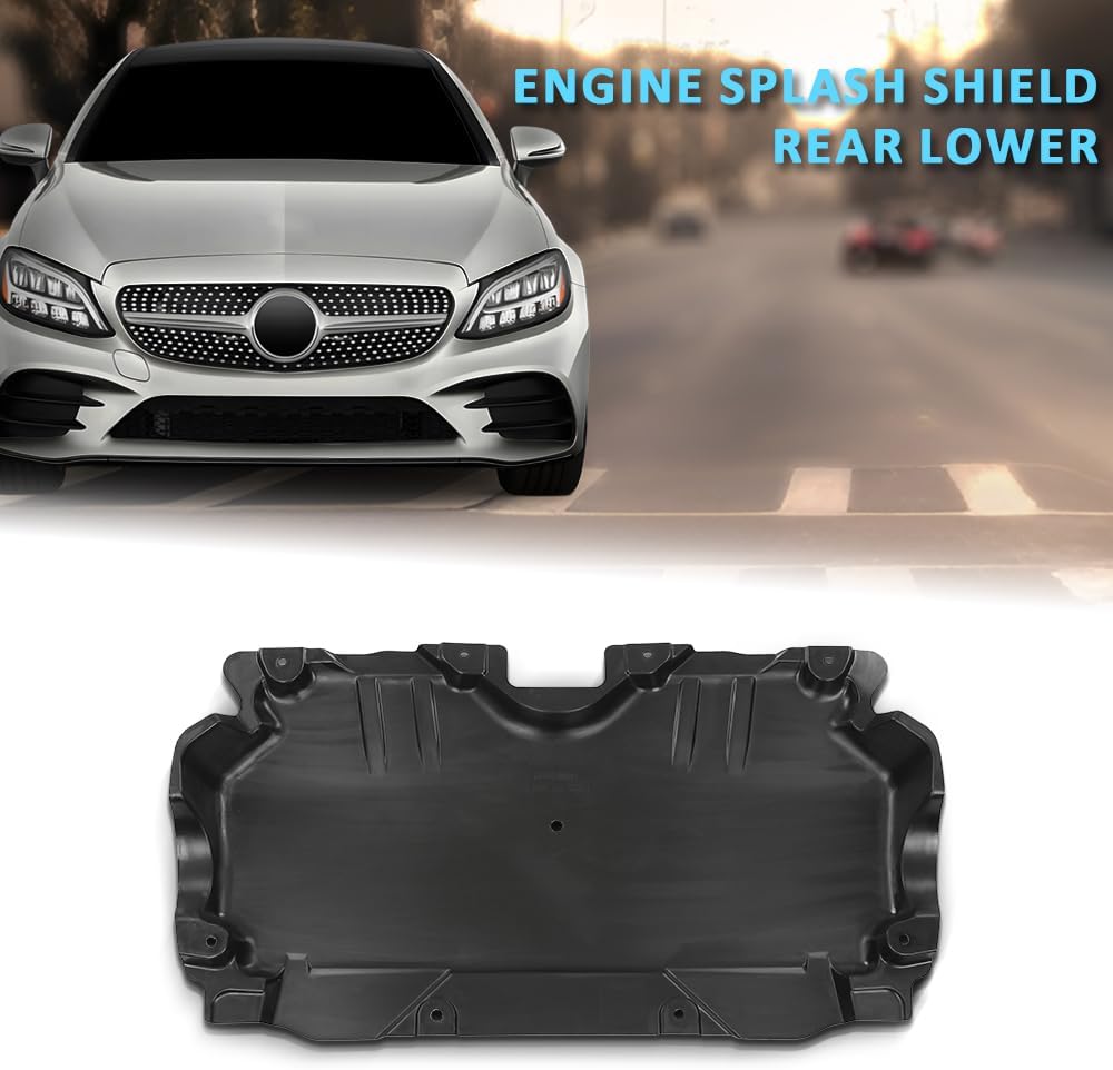 Engine Splash Shield Rear Lower Compatible with Benz C300 2015-2022, for C63 AMG 2015-2021 2055240230, MB1228186