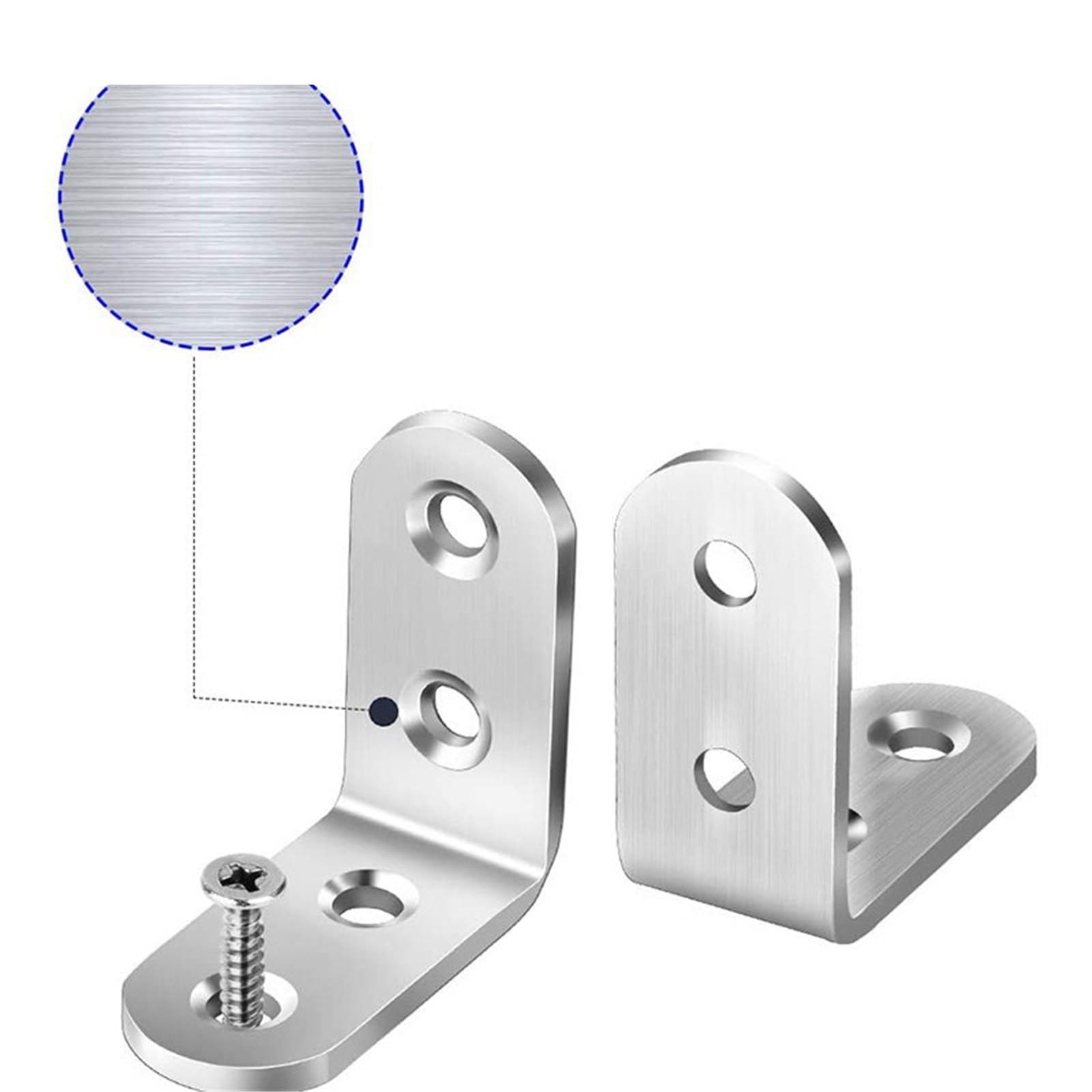 10PCS 90 Grad Winkel Eckwinkel Edelstahl Klammer Verschluss Wand Aufhänger for Regale, Tisch, Stuhl | 45x45x18mm