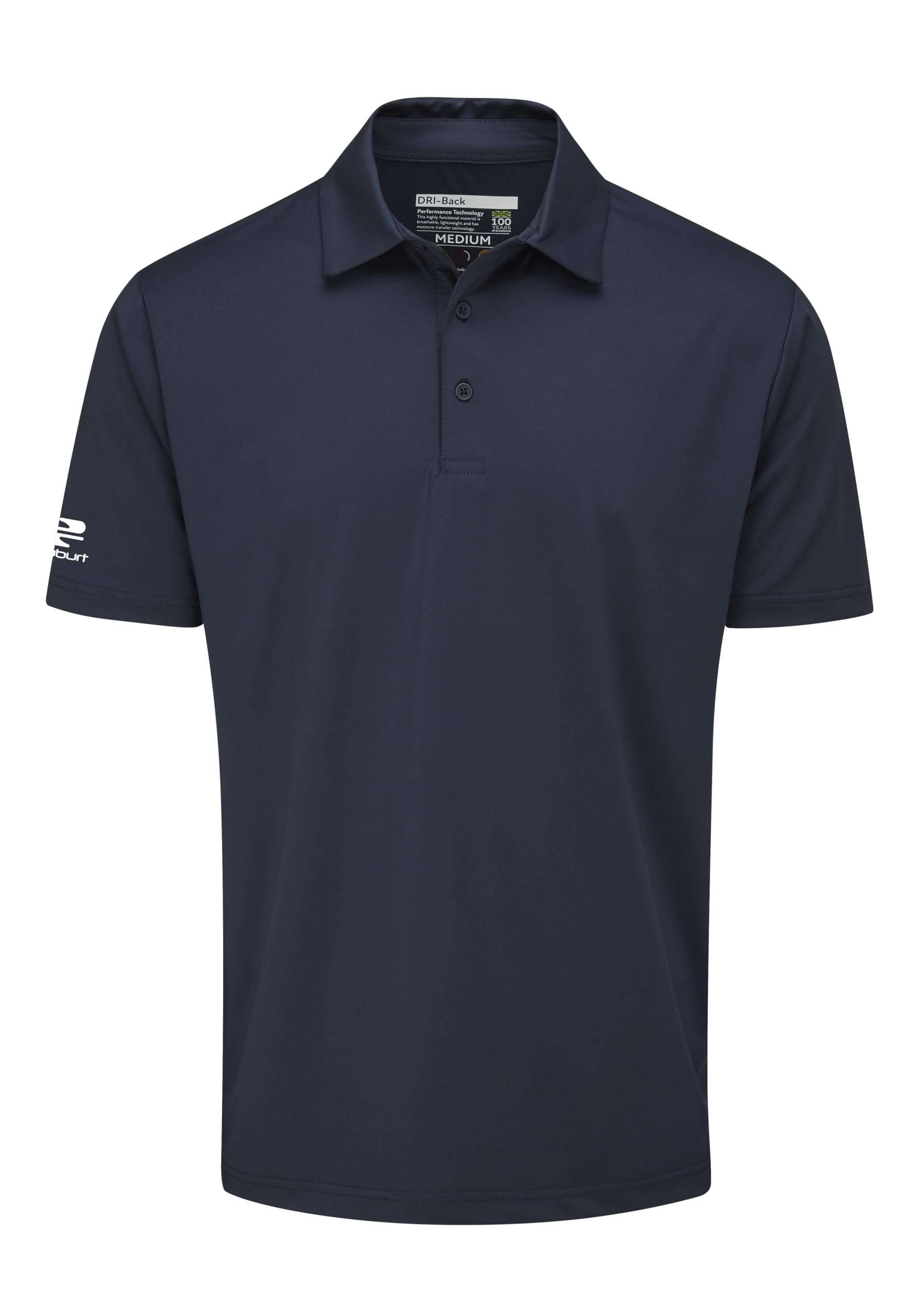 Stuburt Kestrel Men's Golf Classic Fit Short Sleeve Polo Shirt, French Navy, Small
