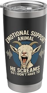 Goat Screams For Me Funny Support Animal Chaos Tee Stainless Steel Insulated Tumbler