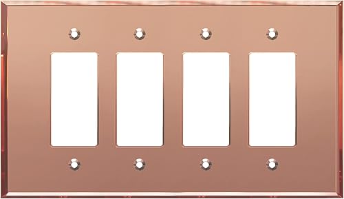 Vista 12 de LIDER LWP-31O-ABK, placa de pared decorativa de acrílico reflectante, placa de interruptor de luz espejada, cubierta de salida de plexiglás, vidrio