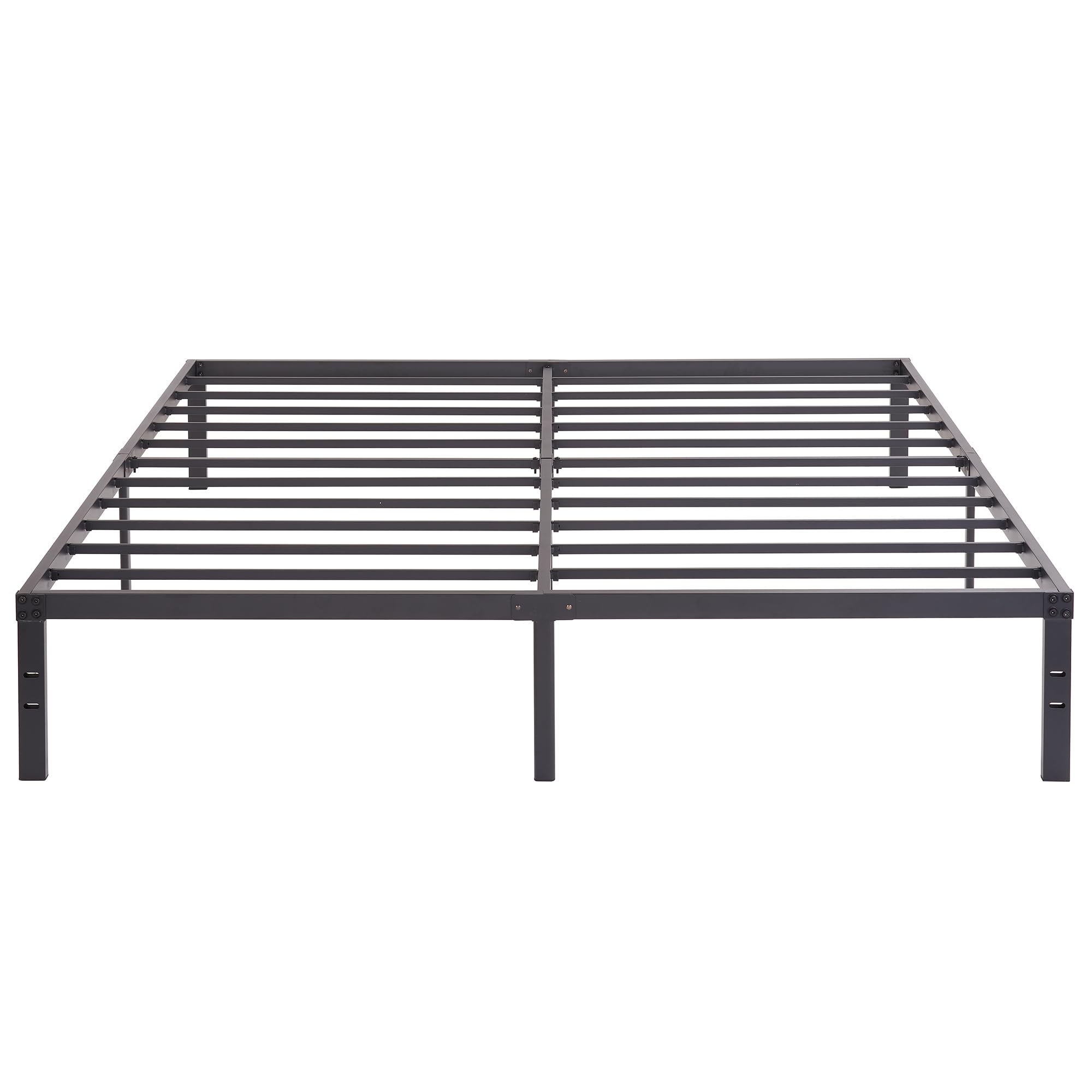 VECELO 14 2 King Size Bed Frame Metal Platform Mattress Foundation No Box Spring Needed