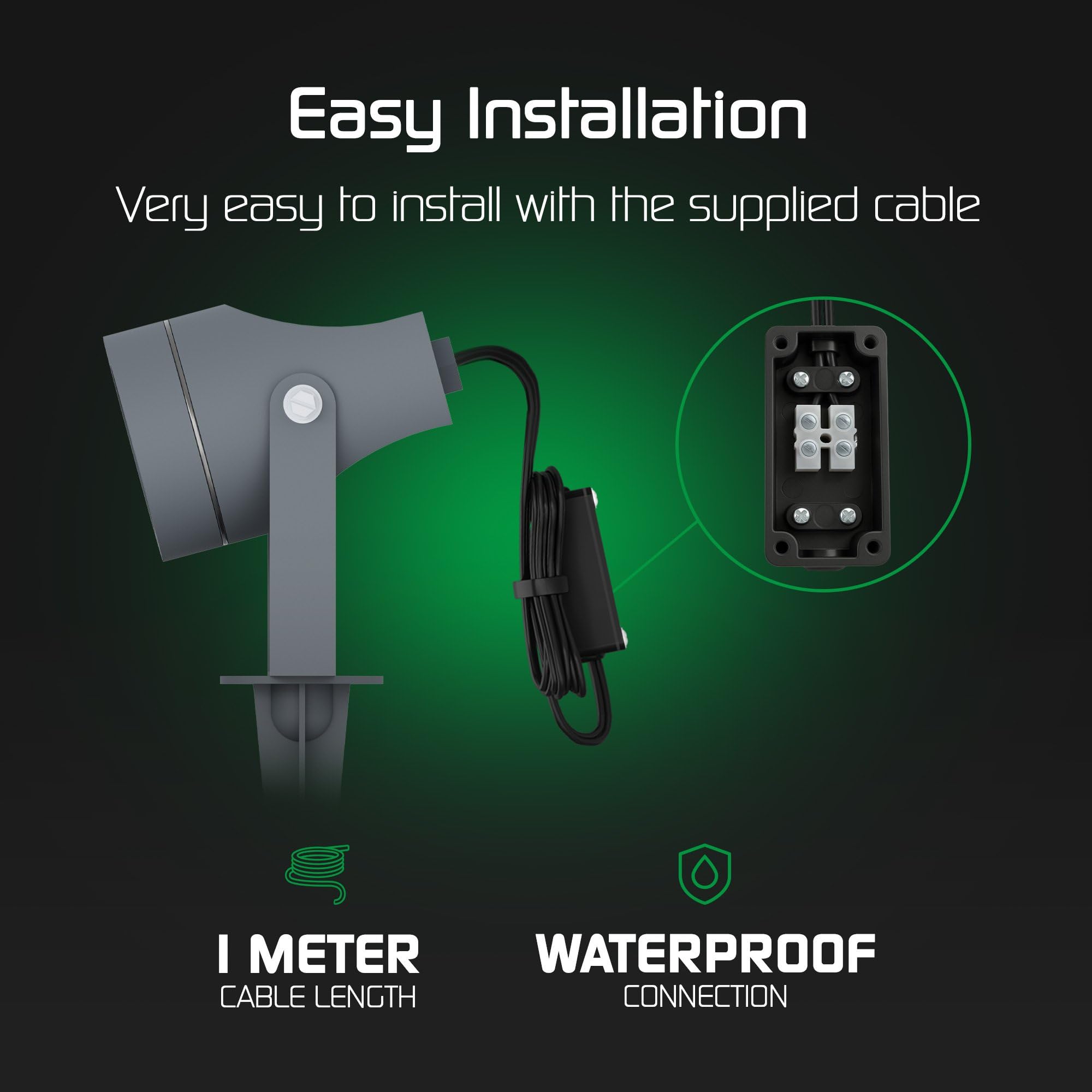Ledvion 9er Set Gartenstrahler mit Erdspieß IP44 GU10 1W ohne Leuchtmittel | Fuer Garten Terrasse Einfahrt Wege Beete und dekorative Aussenbeleuchtung