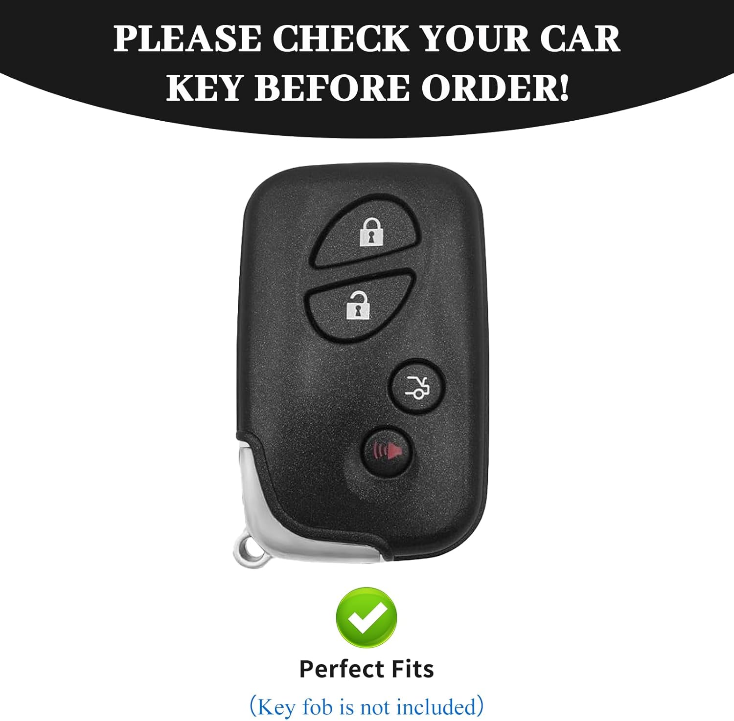 for Lexus Key Fob Cover, Leather Key Case Keychain fit for Lexus GX460 RX350 IS250 LX570 ES350 IS350 GS430 GS300 GS450h Smart Remote Control Key Protector (Brown) - Image 2