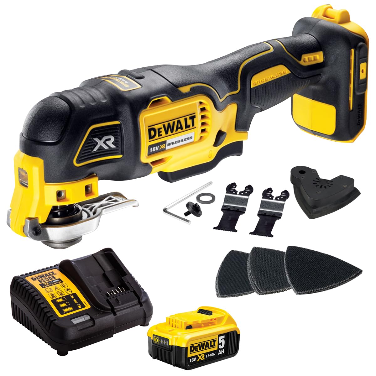 Dewalt Light Dcs355n 18V Oscillating Multi-Tool With 5.0Ah Dcb184 Battery & Charger