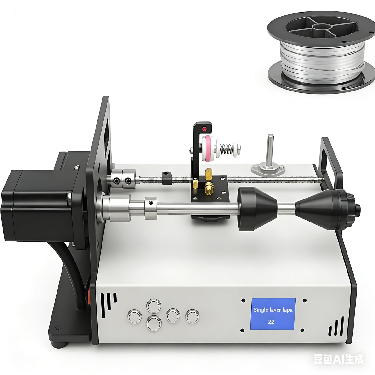 Bobinatrice per bobina, avvolgicavo industriale automatico con schermo LCD, precisione del passo dell'avvolgimento di precisione ± 0,01 mm, ideale per applicazioni di amplificatori per tubi via cavo