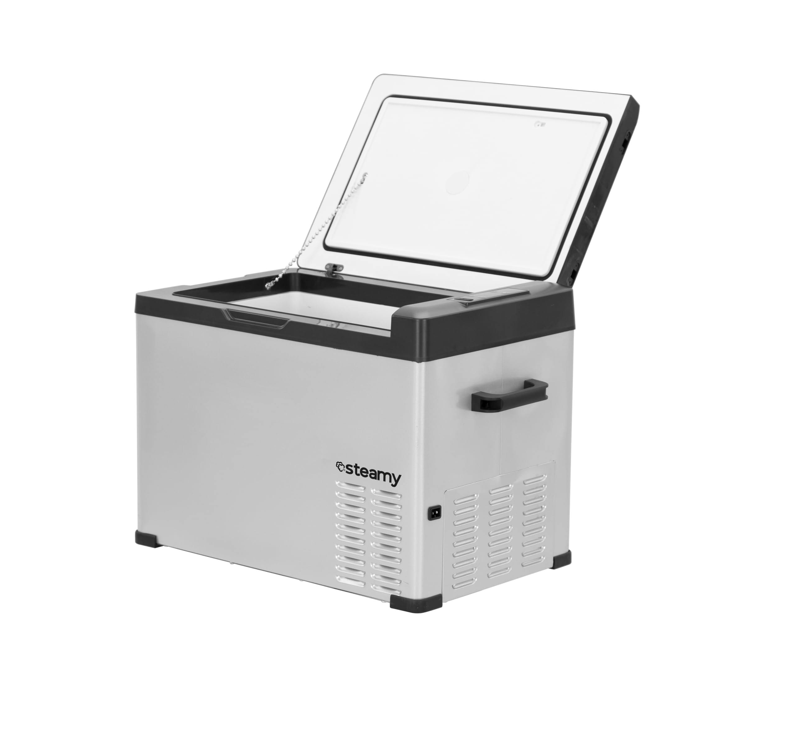 Steamy-E Single Zone 40, Elektrische Kompressor-Kühlbox, 36 Liter, Silber