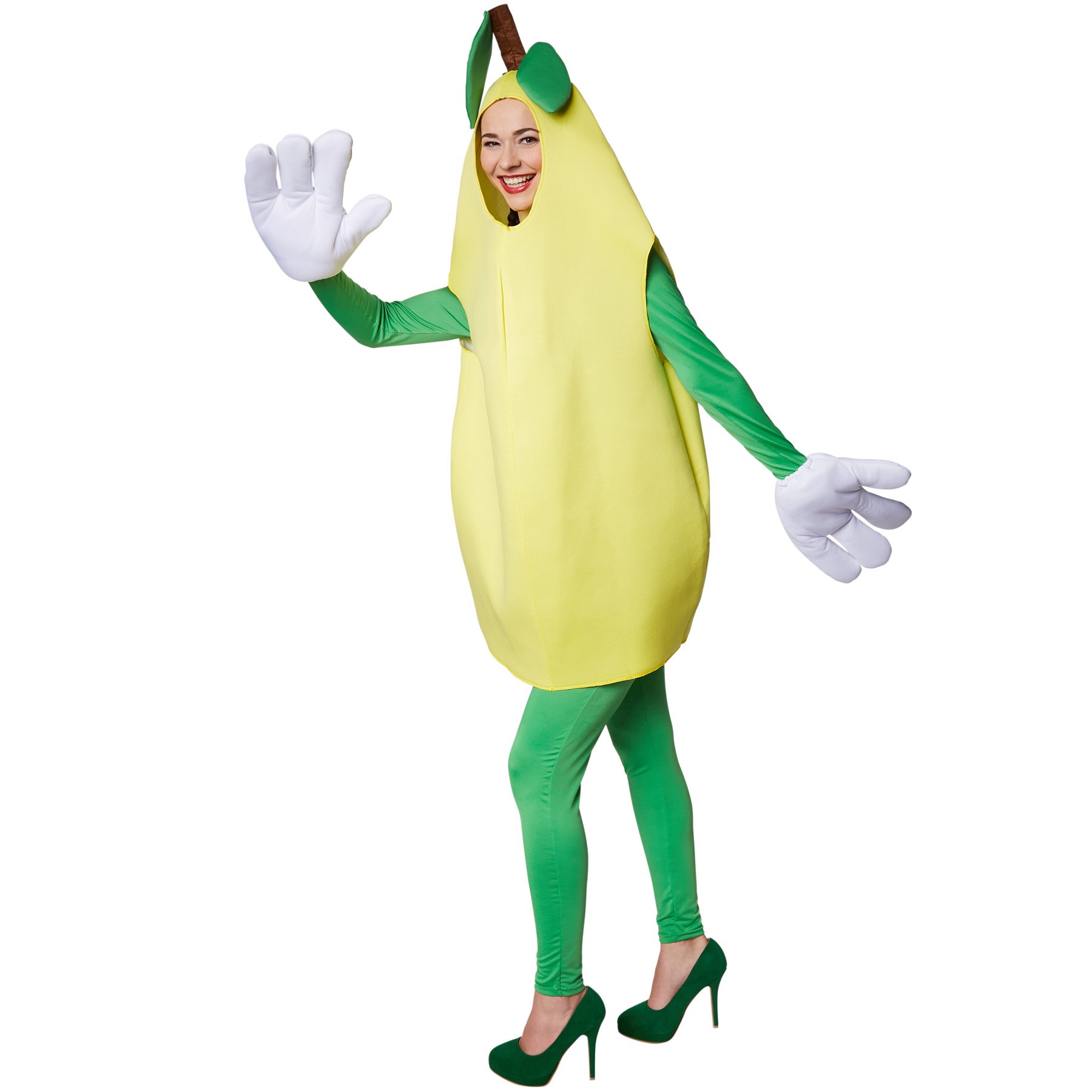 Disfraz De Limón Unisex Con Gorro Y Manoplas, Parte Superior Sin Mangas, Ideal Para Carnaval Y Fiestas Temáticas, Talla M