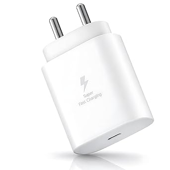 MAK 25W Charger for Samsung Galaxy S21 Fe 5G Type C Charger Adapter Compatible with Galaxy S21 Fe 5G Charger, 25 Watt USB Type C to C Pd Charging Adapter C Type, White