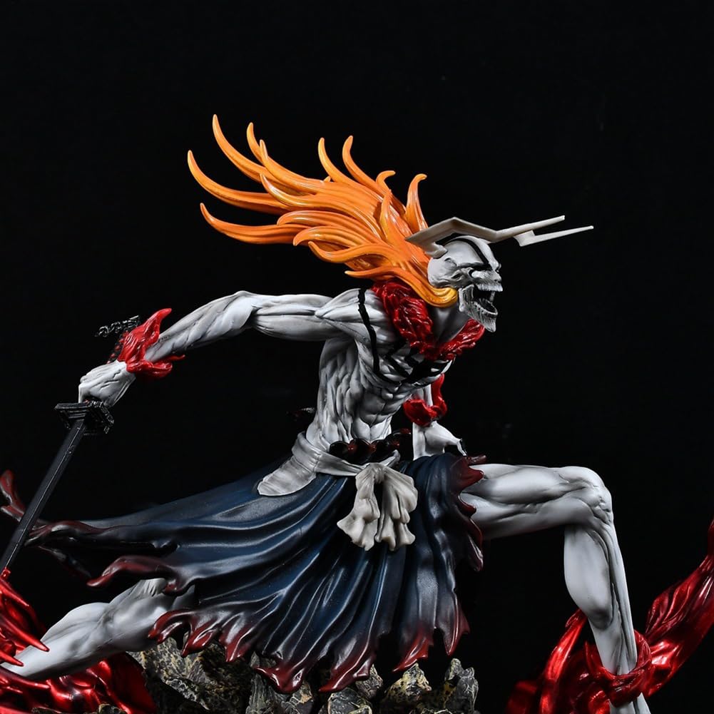 Figura di Ichigo Kurosaki Horned Ichigo Action Figure Anime Hollow Ichigo Figure con Base Modello, Posizione da Combattente Scultura con Base Articoli da Collezione Decorazione Regalo 23CM