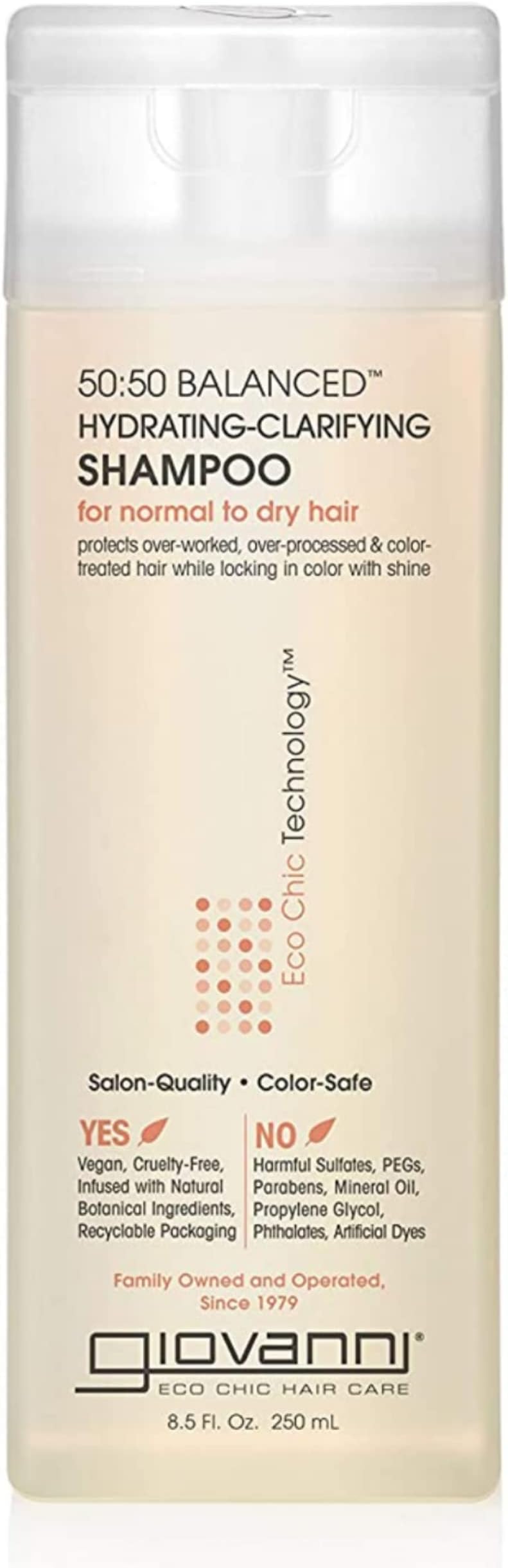 Eco Chic 50:50 Hydrating-Calming Shampoo - pH Balanced Hair Care Formula, 8.5 Ounce (Pack of 1)